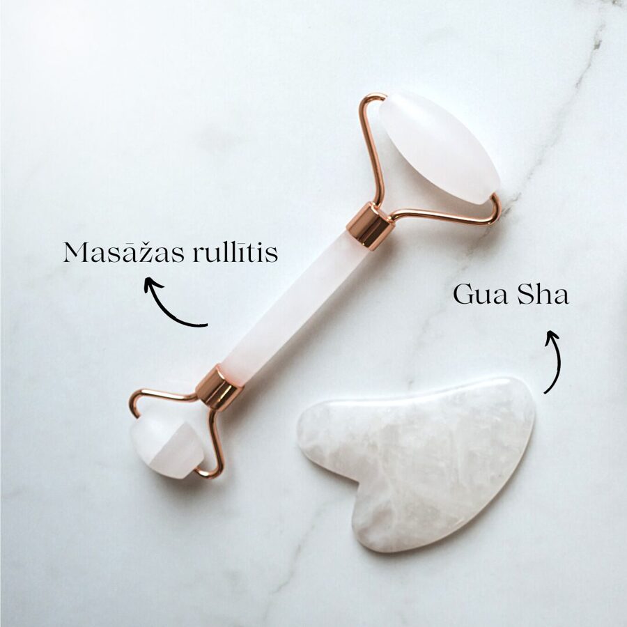 Sejas masāža ar nefrīta rullīti